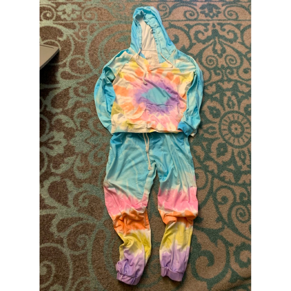Womens Tye Dyed Jogger set